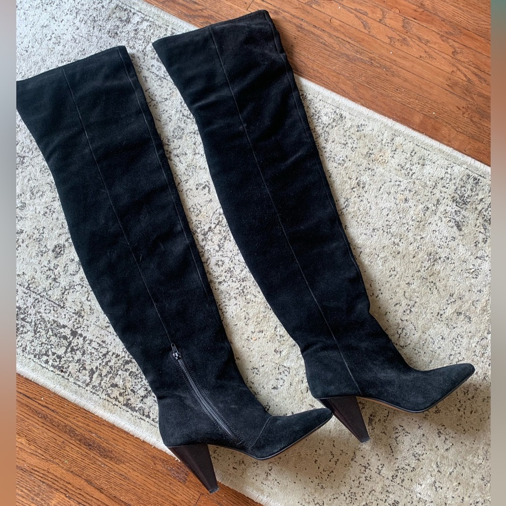 Like New over the knee boots in genuine suede